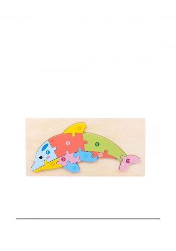لعبة بزل بشكل دولفين للاطفال Wooden Dolphin Puzzles