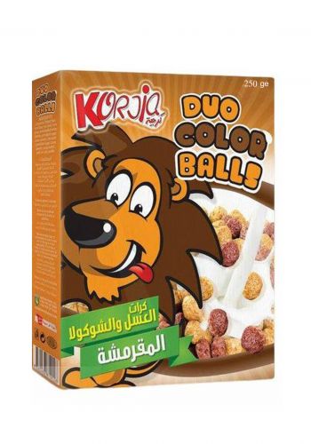 كرات العسل و الشوكولا المقرمشة 250 غم من كرجية Korjia Duo Color Balls