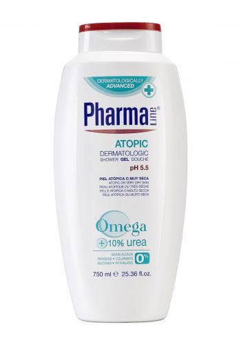جل الاستحمام المعالج لمشاكل البشرة الجافة جدًا 750 مل من فارمالاين PharmaLine Shower Gel for Atopic Skin
