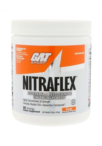 Gat Nitraflex 325g Hydration Orange مكمل غذائي 325 غم بنكهة البرتقال