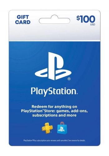 بطاقة هدايا بقيمة  100 دولار من شبكة بلاي ستيشن PlayStation Store Gift Card    
