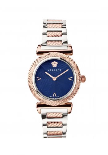ساعة نسائية 35 ملم بسوار ستانلس ستيل من فيرساتشي Versace VERE02020 V-Motif Ladies Watch