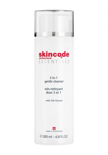 غسول للبشرة العادية إلى الجافة بتأثير ثلاثي 200 مل من سكن كود Skincode Essentials 3 in 1 Gentle Cleanser 