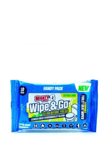 مناديل مبللة لمقعد المرحاض 10 مناديل من ايربيور  Airpure Mighty Burst Toilet Seat Wipe
