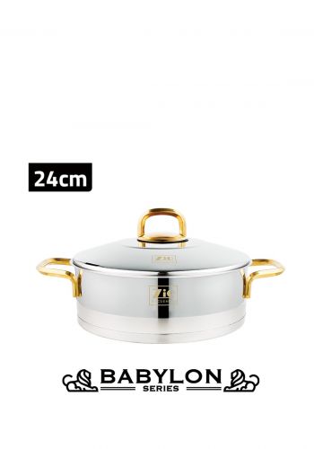 قدر طبخ ستانلس ستيل بقياس 24 سم من زيو Zio Z-1402-24 Babylon Stainless Steel Cooking Pot