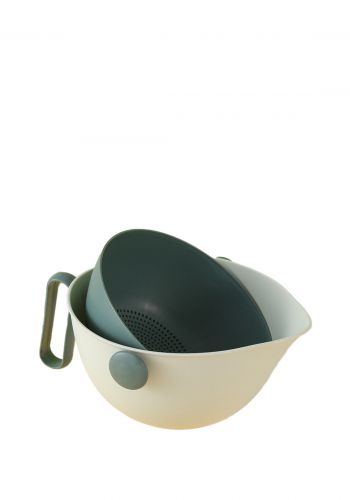 مصفاة مع وعاء قابل للفصل بسعة 2 لتر من ميني كود Minigood Contrasting Color Flip Drain Basket