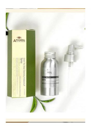 بخاخ مهدئ لفروة الرأس بخلاصة الشاي الاخضر 100 مل من انجل Angel Green Tea Deep Cleansing Antidandruff Spray