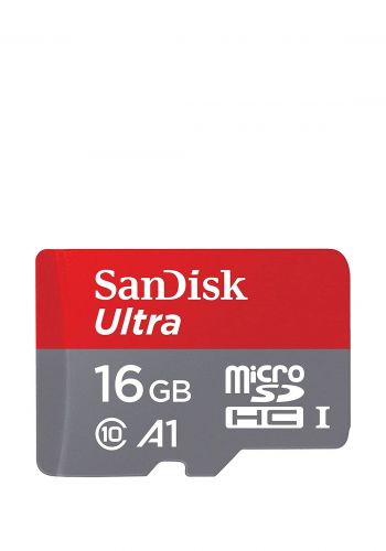 SanDisk 16GB Ultra microSDHC UHS-I Memory Card with Adapter - 98MB/s بطاقة ذاكرة