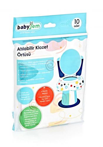 غطاء تواليت غربي دسبوزبل (10 قطع)من بيبي جيم  Babyjem Toilet Cover 10pcs Disposable
