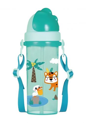 قدح للاطفال مع قصبة 450 مل من مام ايزي Mom Easy Animal Lid PP Baby Water Bottle