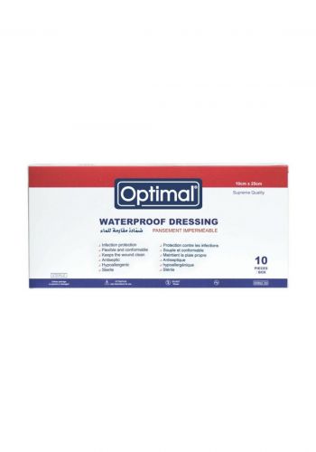 ضمادات مقاومة للماء 10 قطع من اوبتيمال  Optimal OPH-364 Waterproof dressing 10*25cm