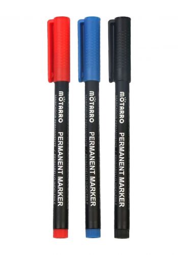 قلم تحديد ماركر ثابت 3 قطع من موتارو Motarro Mc043-6 Permanent Marker
