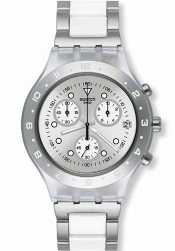 ساعة نسائية فضية اللون من سواج Swatch SVCK4075AG Women's Watch