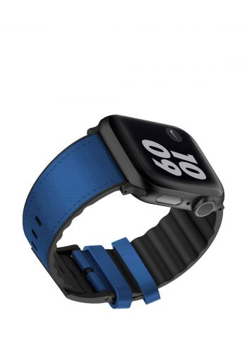 Viva Madrid Series Leather Band for Apple Watch 44mm - Blue سوار ساعة ذكية من فيفا مدريد