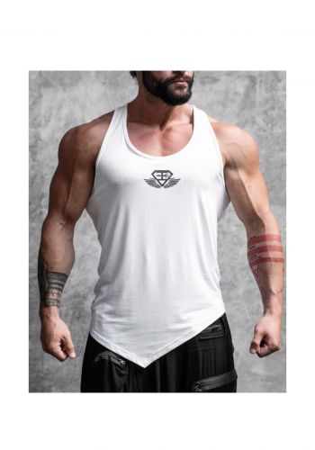 فانيلة رياضية رجالية باللون الابيض من بدي انجنيرز Body Engineers Prometheus Stringer