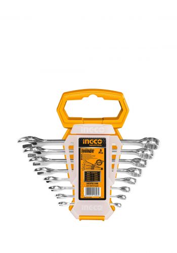 سيت سبانة كارت مغلق ومفتوح 8 قطع من انجيكو Ingco HKSPA1088 spanner set