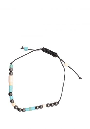 سوار خرز عبارة ( I Love You )  بتصميم شفرة موريس من زك زاك Zigzag Morse Code Beads Bracelet