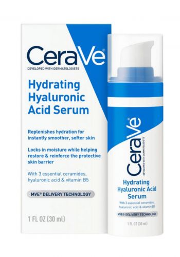 سيروم بحجم 30 مل من هليرونك اسيد  cerave hydrating hyaluronic acid serum
