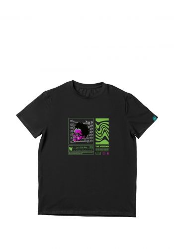 تيشيرت لكلا الجنسين اسود اللون بطبعة The Weeknd Arabic من بيتا  Beta T-Shirt