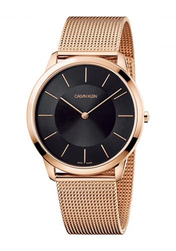 ساعة للرجال بسوار فولاذي بلون روز كولد من كالفن كلاين Calvin Klein K3M2T621 Men's Watch  