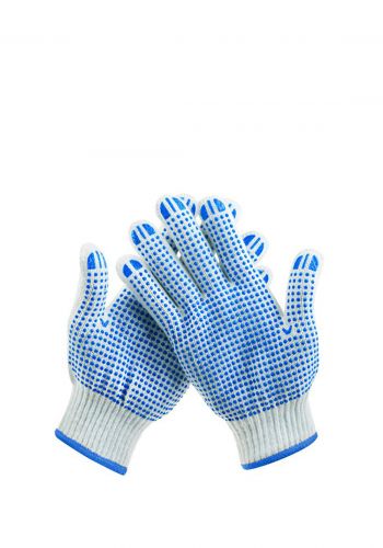 قفاز (كفوف) قطن منقطة بمادة PVC من فيكس تيك  FIXTEC FPCG0750 gloves