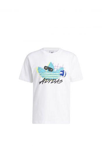 تيشيرت رجالي ابيض اللون من اديداس Adidas Beach Sports Trefoil T-Shirt