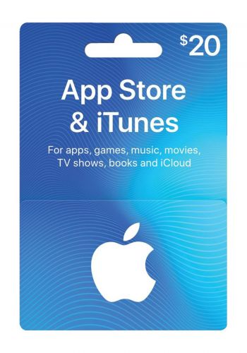 بطاقة هدايا بقيمة 20 دولار من ايتونز  ITunes App Story Gift Card 