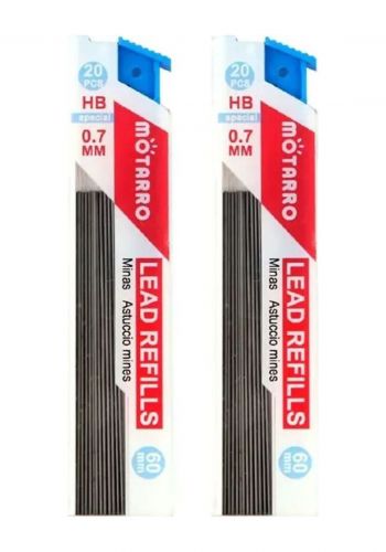 سيت نبالة قلم رصاص 2 قطعتين حجم 0.7 ملم  من موتارو Motarro MC030-2  Refill Easy To Erase 