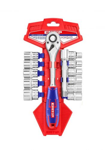 سيت لقمة راجز 13 قطعة من إيمتوب Emtop ESKT12131 Socket Set
