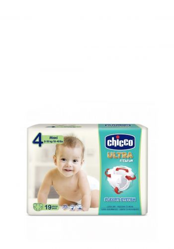 حفاضات اطفال 19 قطعة رقم4  من جيكو  Chicco Diapers Maxi Ultra No.4  -18Pcs 8-18 kg