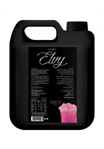 شراب مركز بيوريه بنكهة العلكة 5 لتر من سادورا ايلفي Sadora Elvy Bubble Gum Flavored Slush