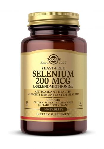 مكمل غذائي 100 حبة من سولجر Solgar Selenium 200 MCG Supplement Tablets