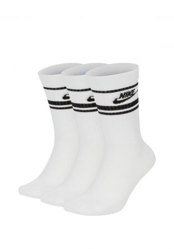 ‎سيت جوارب رياضية بيضاء اللون من نايك Nike NKCQ0301-103 socks