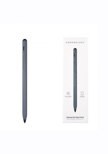 قلم ايباد من بويرلوجي  Powerology  Universal 2 in 1 Smart Pencil - Gray