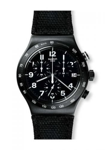 ساعة رجالية سوداء اللون من سواج Swatch YVB402 Men's Watch 