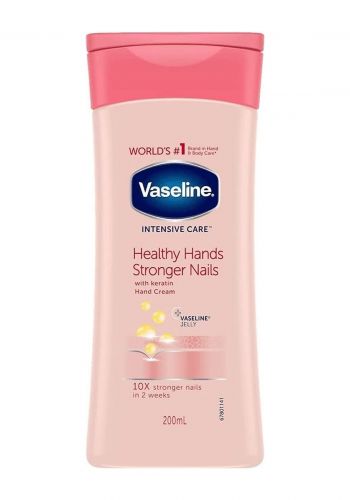كريم اليدين و الاظافر مع الكيراتين 200 مل من فازلين Vaseline Healthy Hands Stronger Nails Hand Cream
