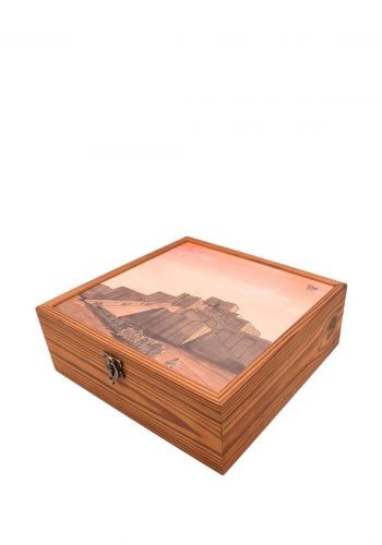 علبة تمور خشبية 30 حبة 750 غم من برحية Berhyah Date Box