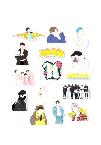 مجموعة ملصقات بشكل فرقة بي تي اس الكورية BTS stickers