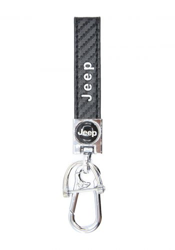 Leather Carbon Keychain - Jeep ميدالية مفاتيح كاربون جلد شعار جيب