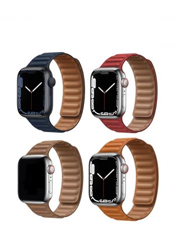 سوار ساعة جلدي لساعة ابل  من غرين ليون Green Lion  Leather Link Watch Strap for Apple Watch 42mm/44mm/45mm