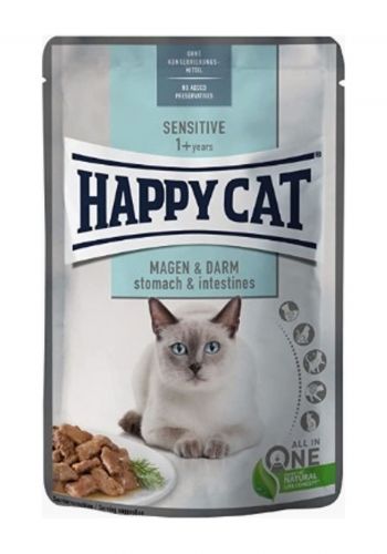 طعام رطب للقطط التي تعاني من حساسية بالامعاء و المعدة 185 غم من هابي كات Happy Cat Wet Food Pouch-Sensitive Stomach & Intestine
