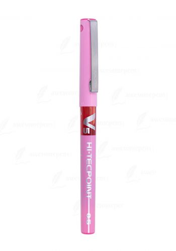 قلم حبر سوفت زهري اللون من بايلوت Pilot V5 Hi-Tecpoint Liquid Ink Rollerball Pen