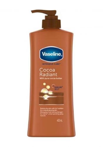 لوشن ومرطب للجسم بخلاصة زبدة الكاكاو  400 مل من فازلين   Vaseline Intesive Care Coca Radiant Body Loition