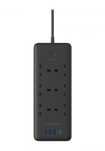 مقبس طاقة متعدد المنافذ من باورولوجي Powerology PSMSUPDBK Multiport Smart Power Socket 3250W 13A 2M - Black