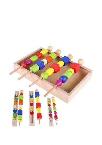 لعبة تطابق اعواد الخشب  Wooden Matching Stick Toy 