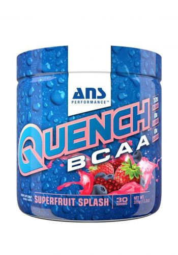 مكمل غذائي لاستشفاء العضلات بنكهة السوبر فروت سبلاش 375 غم من اي ان اس بيرفورمانس ANS Performance Quench BCAA