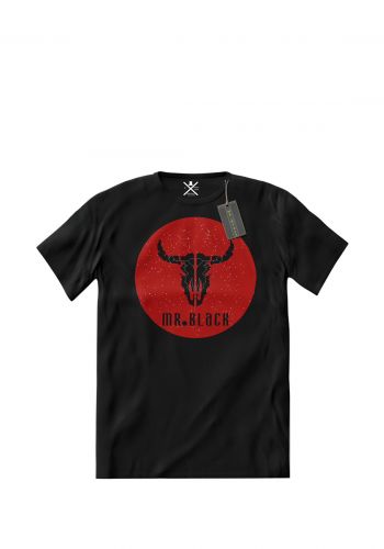 تيشيرت رجالي اسود اللون من مستر بلاك Mr Black Men's T-shirt