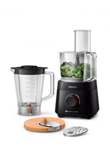 محضرة طعام مدمج 2 في 1 قوة 750 واط من فيليبس  Philips HR7301 Compact Food Processor