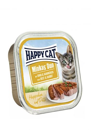 طعام معلب رطب للقطط 100 غم من هابي كات Happy cat canned food