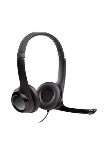 Logitech H390 USB Wired Headset - Black سماعة رأس